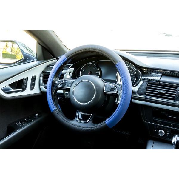 COUVRE VOLANT GRIP NOIR/BLEU/NOIR