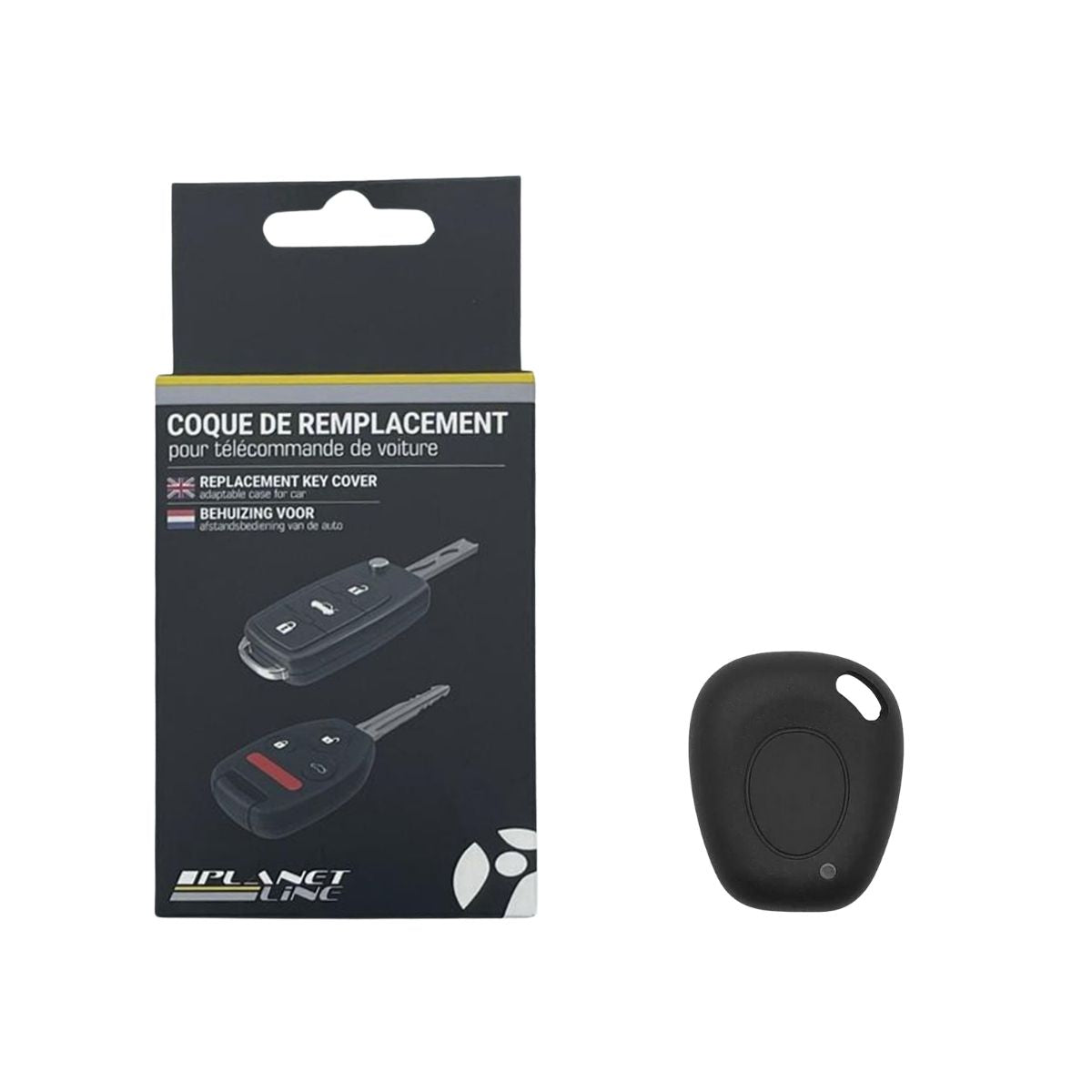COQUE CLE ADAPTABLE POUR RENAULT 1 BOUTON LAME CRANTEE KEYSKAR
