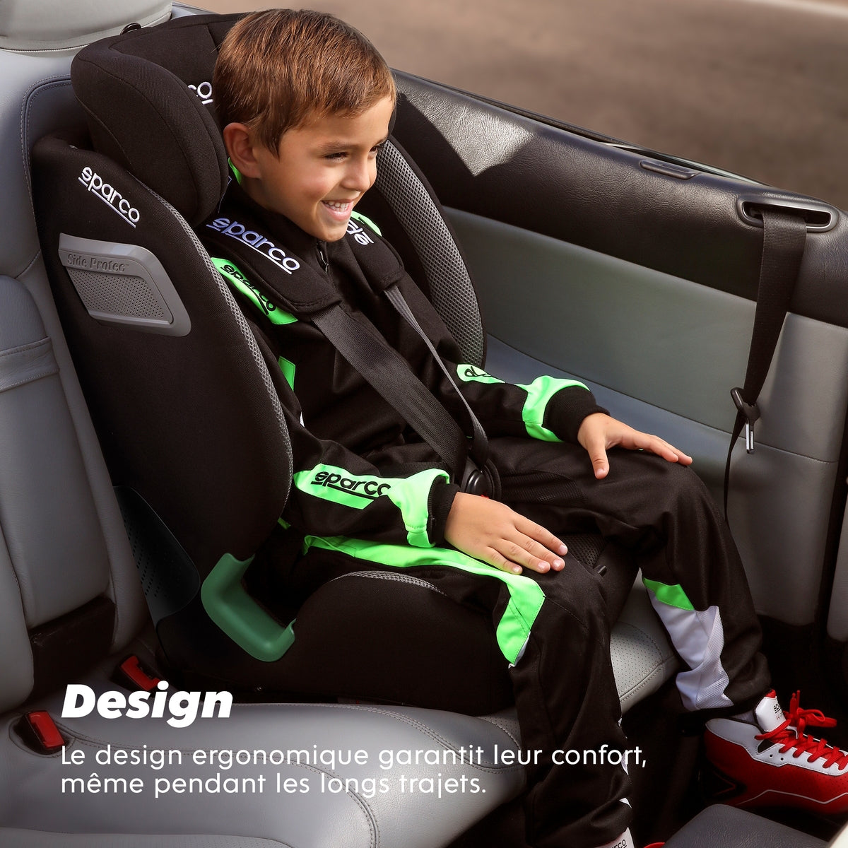 SIEGE ENFANT ISOFIX SPARCO 76-150CM ECE R129
