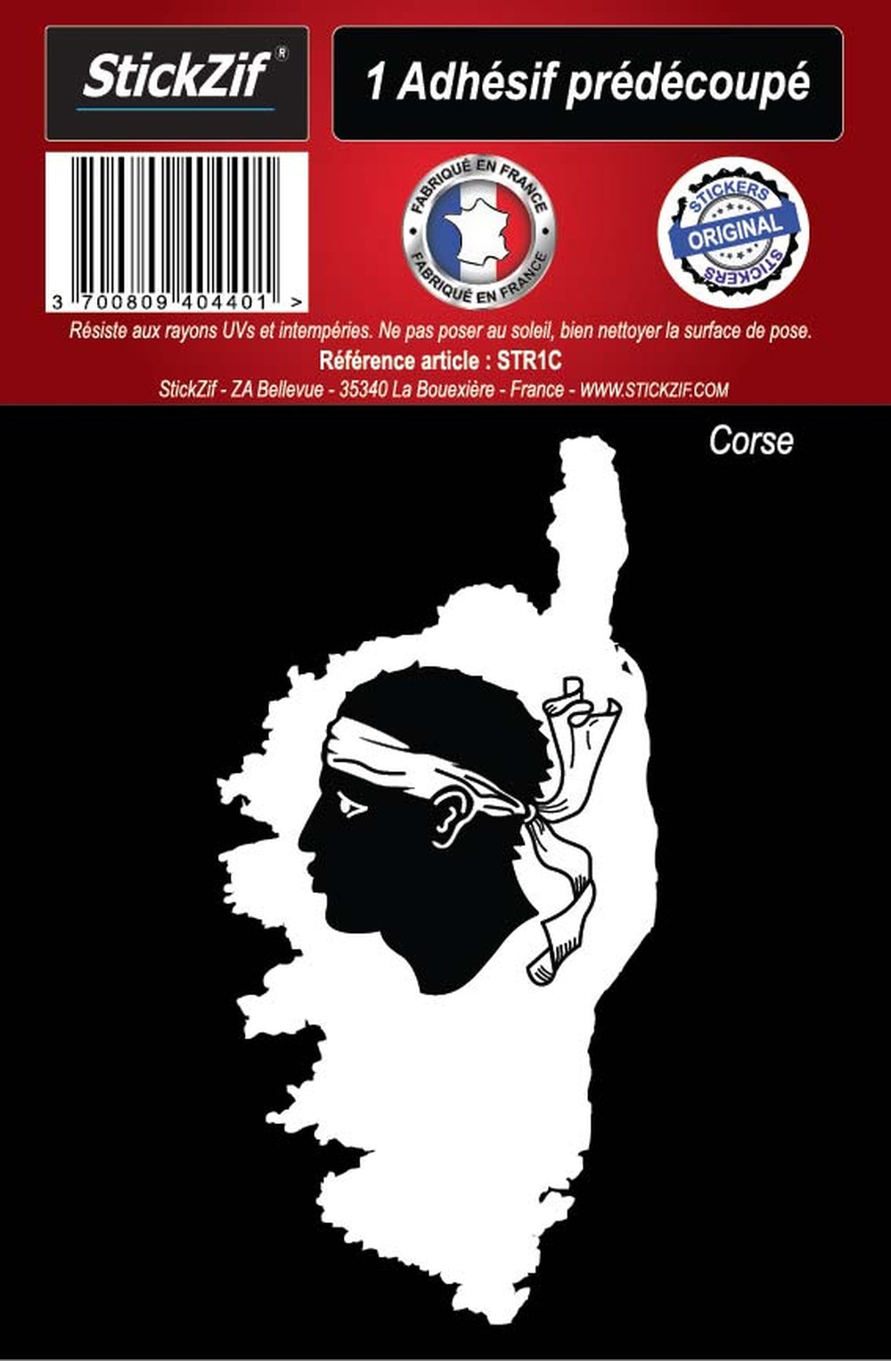 ADHESIF REGION CARTE CORSE X1