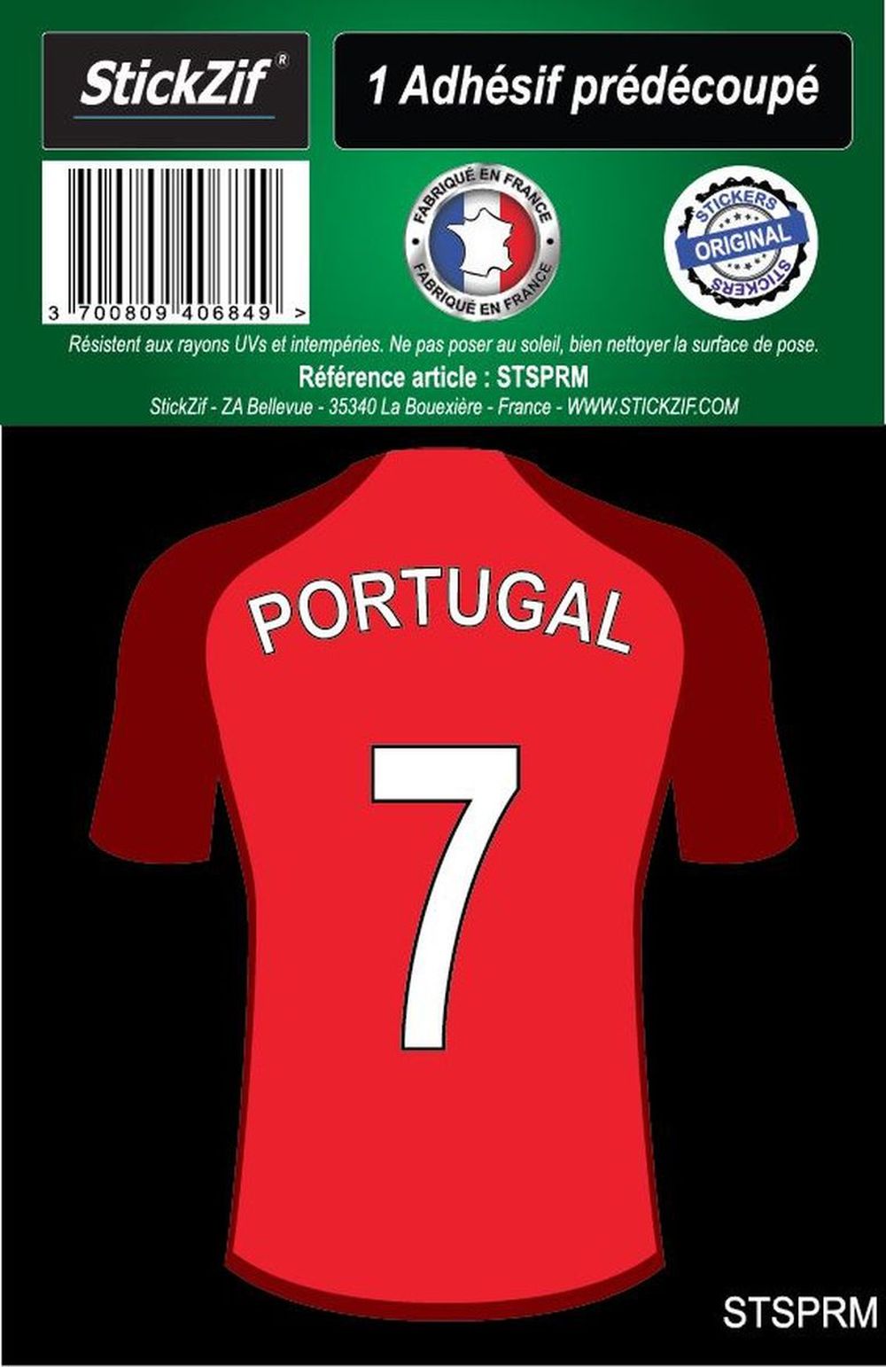 ADHESIF MAILLOT DE FOOT PORTUGAL X1 z
