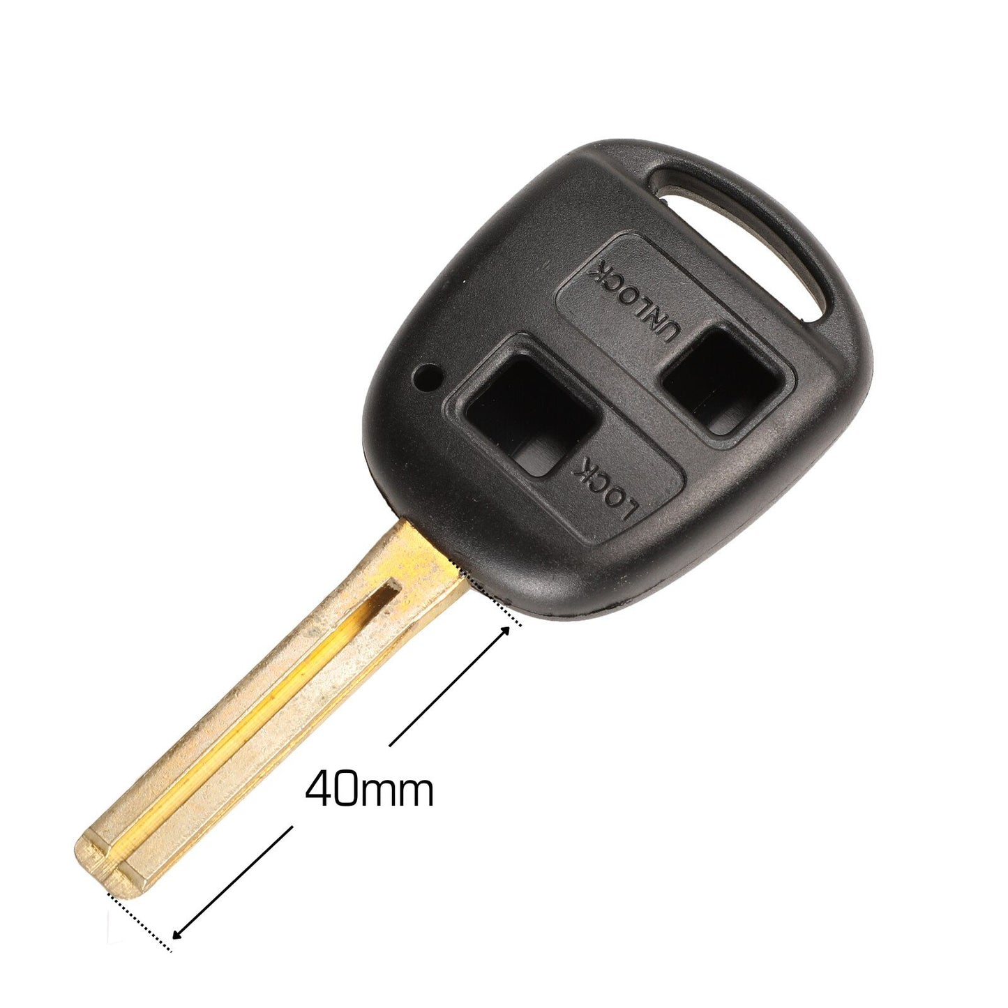 COQUE CLE ADAPTABLE POUR TOYOTA LEXUS 2 BOUTONS KEYSKAR