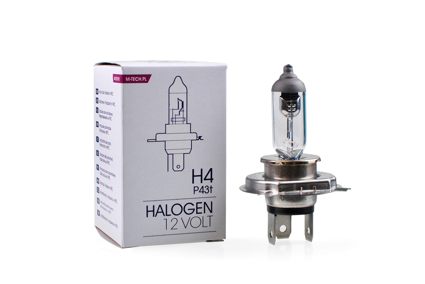 AMPOULE HALOGENE H4 P43T 12V 55W (BOITE) X1 MTECH