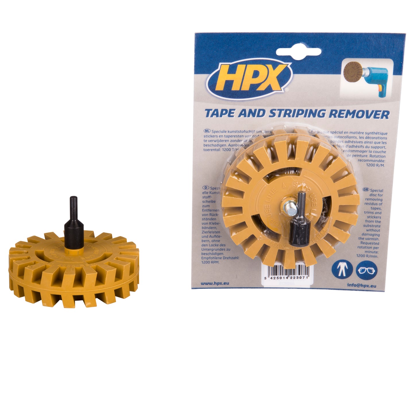 ELIMINATEUR D'ADHÉSIFS: DISQUE + AXE (GRAND) HPX