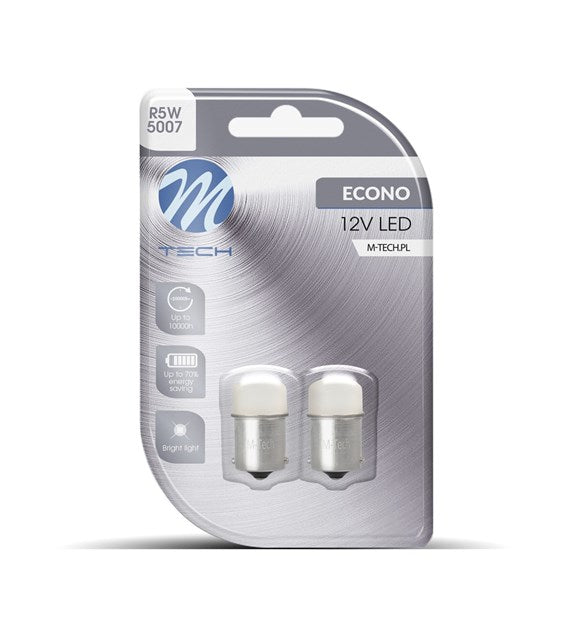 2 AMPOULES LED P21W BA15S 1,03W 12V (BLISTER) ECONO MTECH