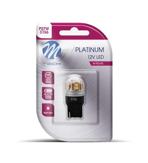 AMPOULE LED X 1 - 3156 - P27W- 15X2835SMD CANBUS BLANC 12-24V (L830W PLATINUM)