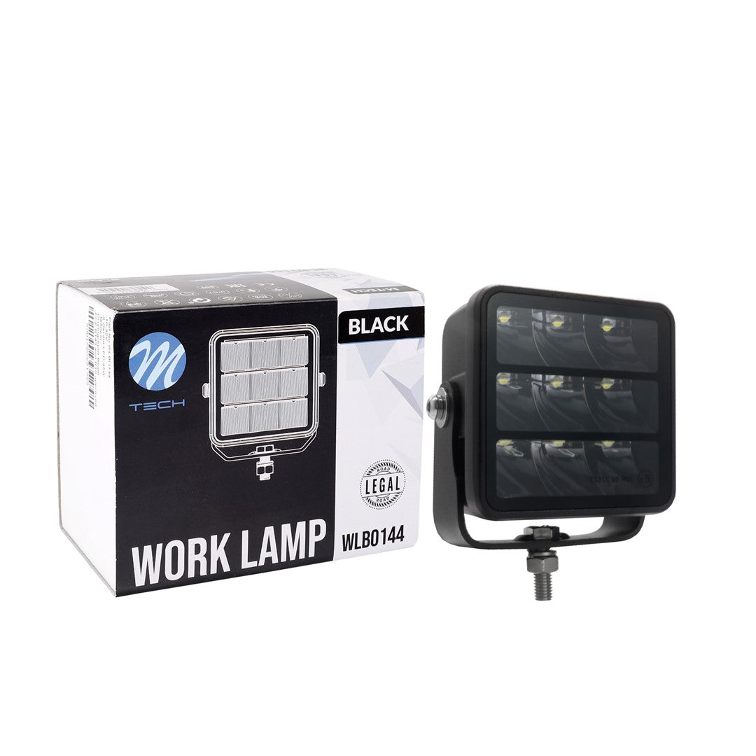 PROJECTEUR LONGUE PORTEE LED CREE - TRIPLE RANGEE - 45W 10-32V NOIR, 85x62x96mm