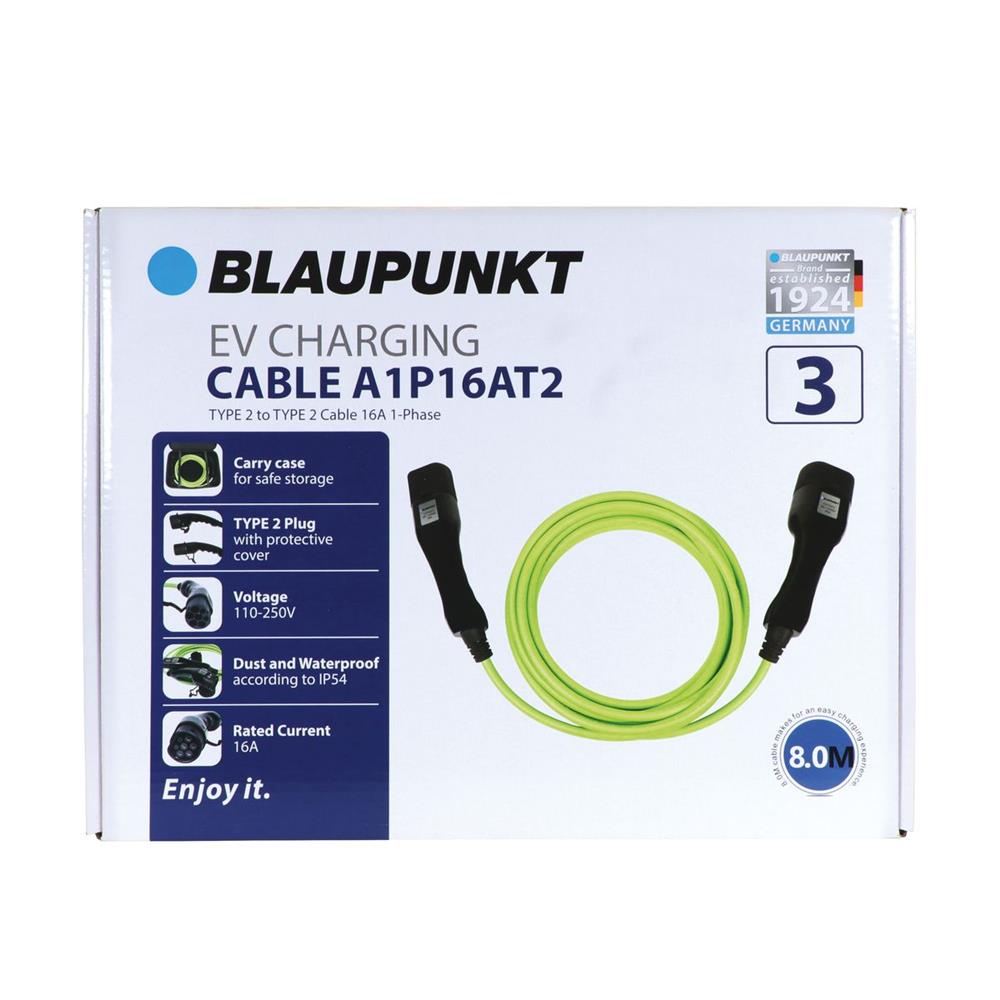 CABLE CHARGE VEHICULE ELECTRIQUE 16A MONOPHASE T2 >T2 A1P16AT2 N°3 BLAUPUNKT