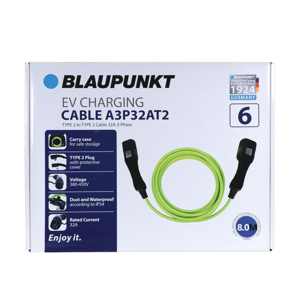 CABLE CHARGE VEHICULE ELECTRIQUE 32A TRIPHASE T2 >T2 A3P32AT2 N°6 BLAUPUNKT