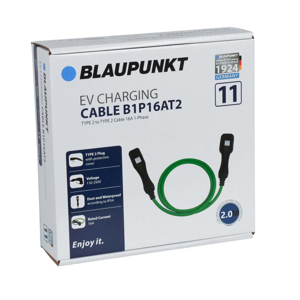CABLE CHARGE VEHICULE ELECTRIQUE 16A MONOPHASE T2 >T2 B1P16AT2 N°11 BLAUPUNKT