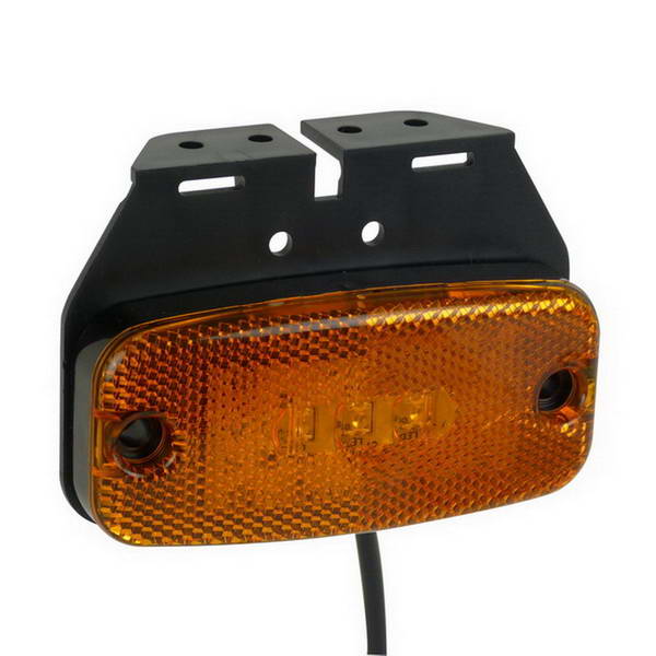 FEU DE POSITION LATERAL LED ORANGE AVEC SUPPORT 9 32V