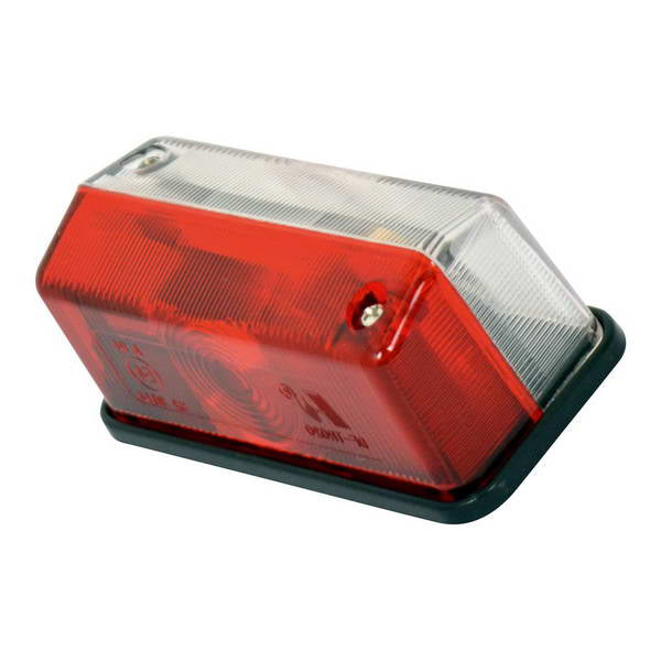 FEU DE GABARIT RECTANGULAIRE ROUGE/BLANC 12V