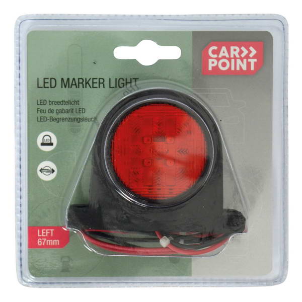 FEU DE GABARIT GAUCHE/LED ROUGE/BLANC 67MM
