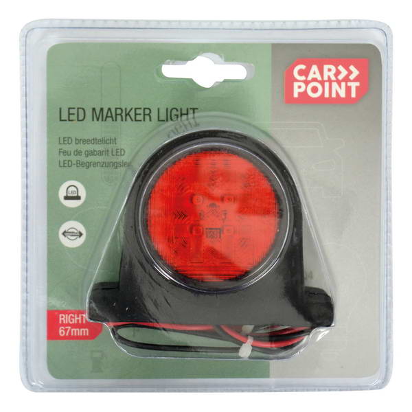 FEU DE GABARIT DROIT/LED ROUGE/BLANC 67MM