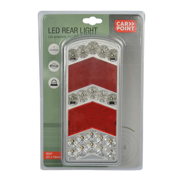 FEU ARRIERE DROIT/LED 7 FONCTIONS 227X106MM