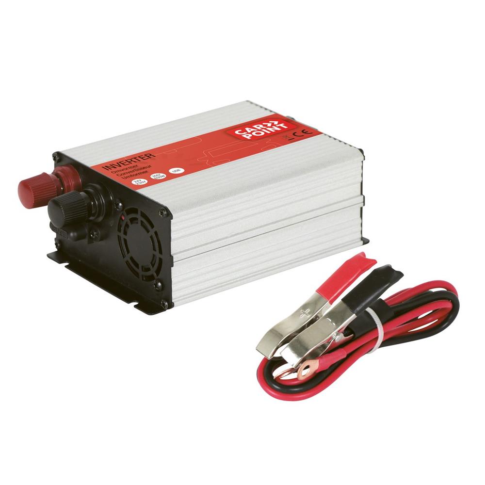 CONVERTISSEUR 24/230V 300W AVEC PINCES CROCO