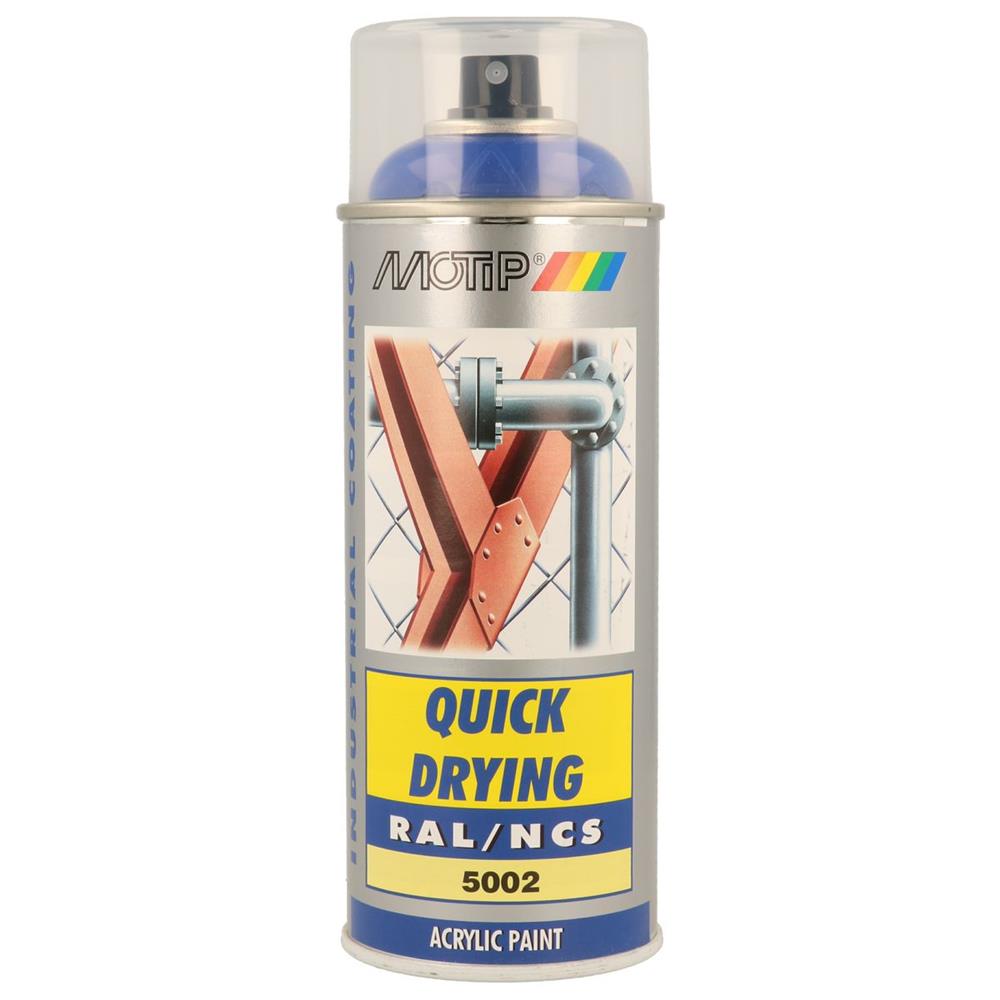 PEINTURE RAL ACRYL RAL5002 BRILLANT AEROSOL 400ML MOTIP