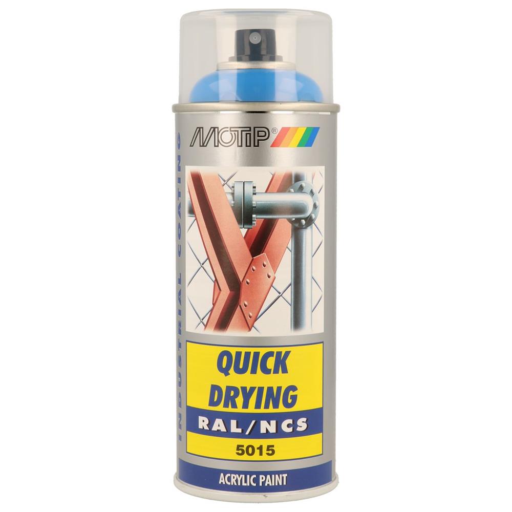 PEINTURE RAL ACRYL RAL5015 BRILLANT AEROSOL 400ML MOTIP