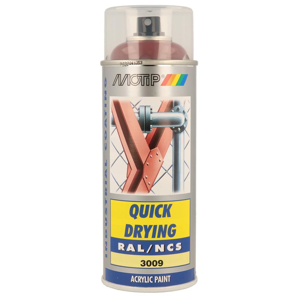 PEINTURE RAL ACRYL RAL3009 BRILLANT AEROSOL 400ML MOTIP