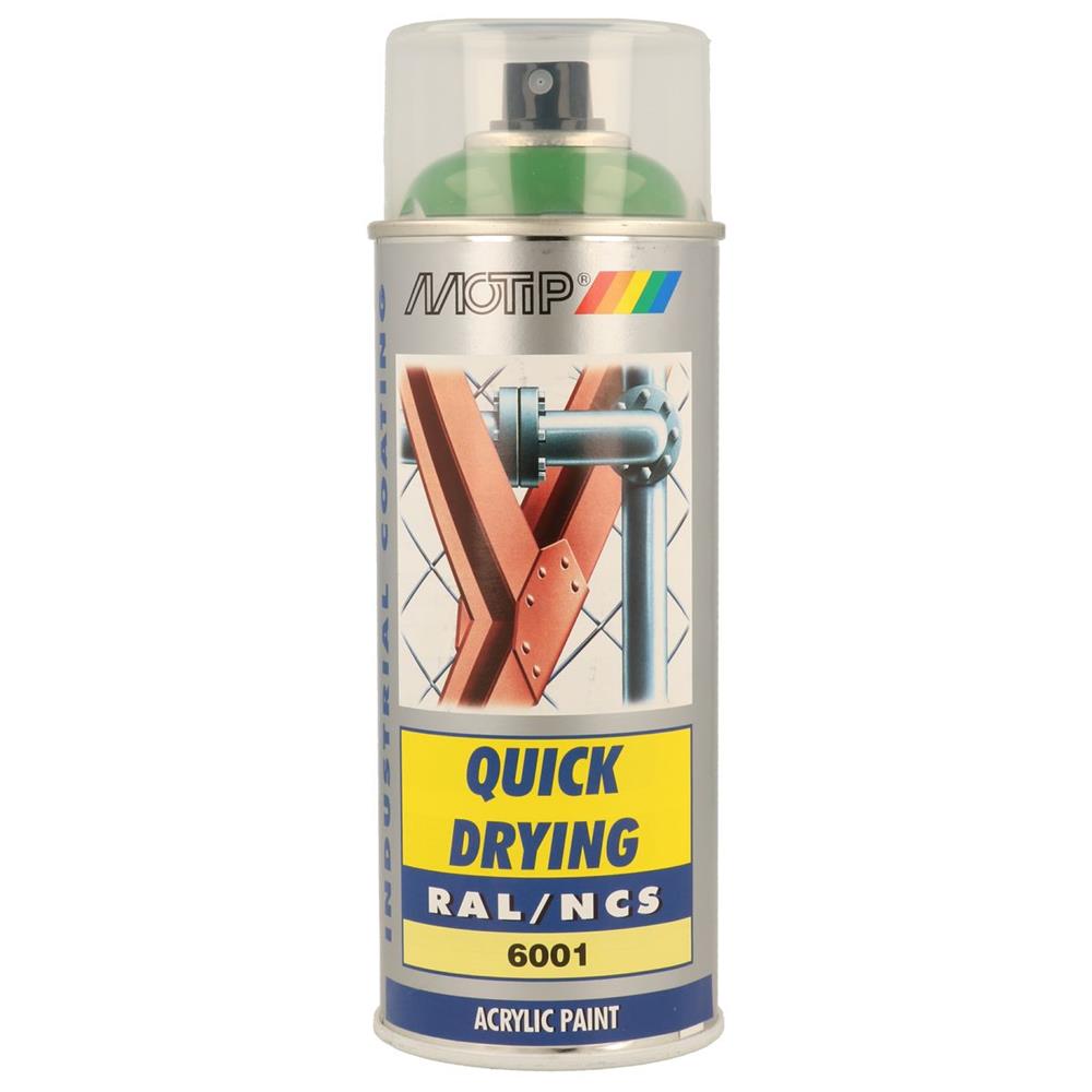 PEINTURE RAL ACRYL RAL6001 BRILLANT AEROSOL 400ML MOTIP