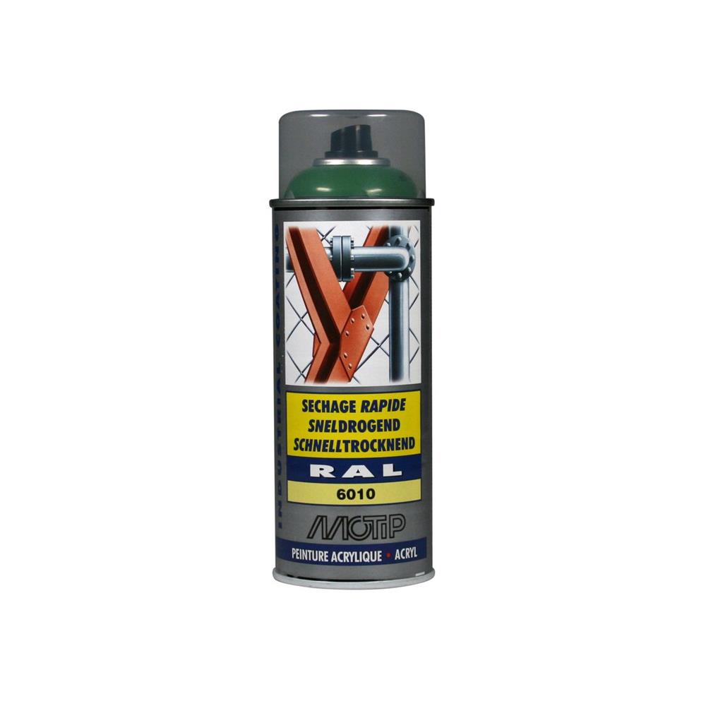 PEINTURE RAL ACRYL RAL6010 BRILLANT AEROSOL 400ML MOTIP