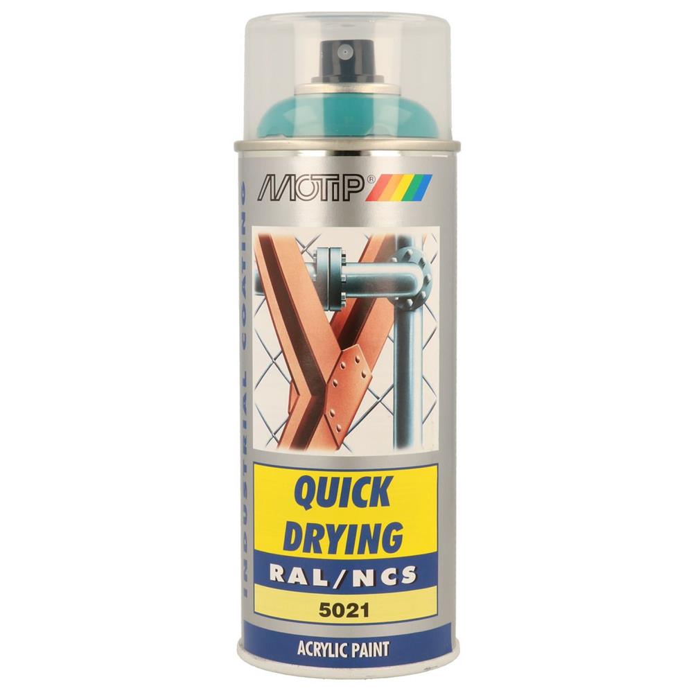PEINTURE RAL ACRYL RAL5021 BRILLANT AEROSOL 400ML MOTIP