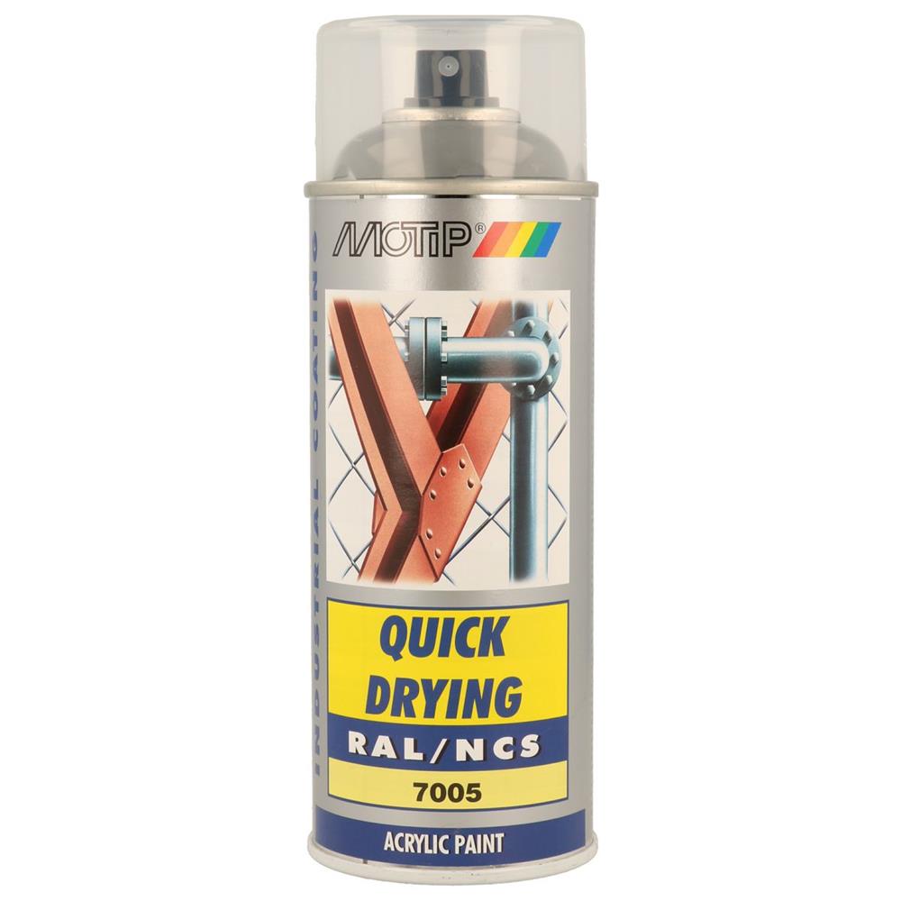 PEINTURE RAL ACRYL RAL7005 BRILLANT AEROSOL 400ML MOTIP