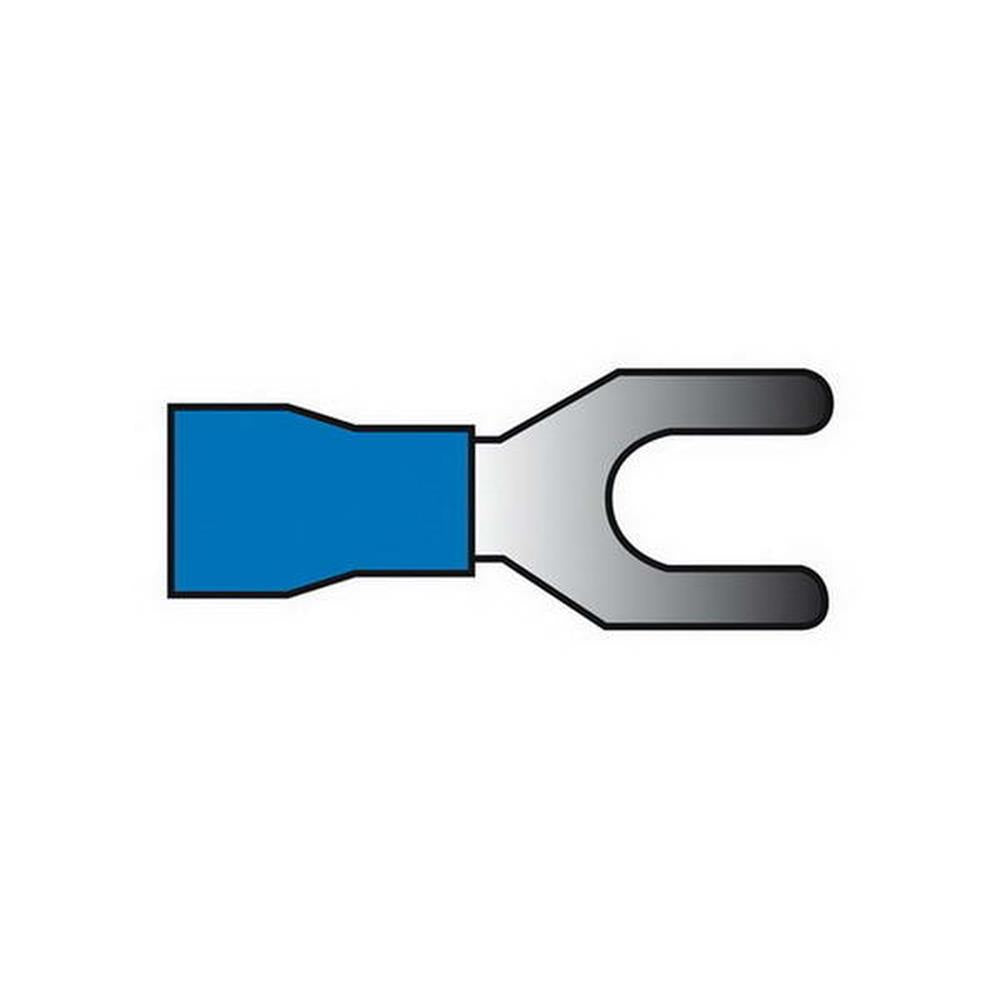 COSSES FOURCHES 664 Ø4,3MM POUR CABLES Ø1.5 2.5MM BLEU 10PCS z