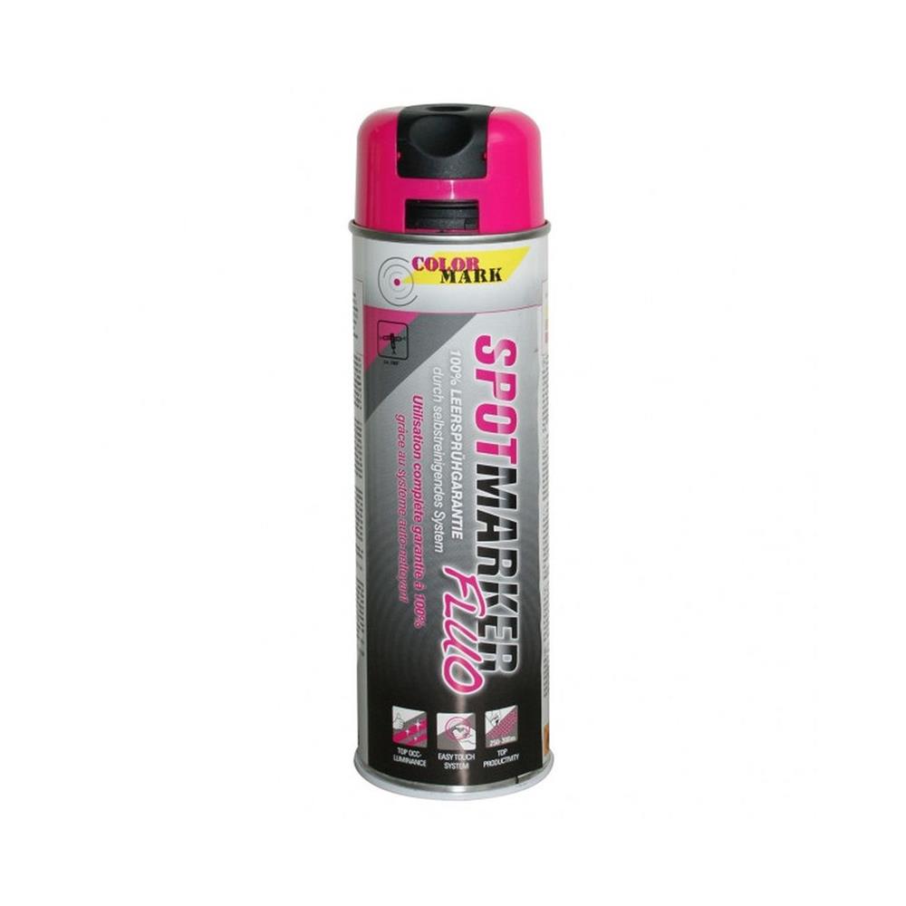 TRACEUR DE CHANTIER ROSE FLUO SPOTMARKER AEROSOL 500ML COLORMARK