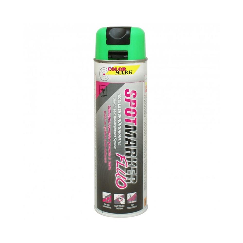 TRACEUR DE CHANTIER VERT FLUO SPOTMARKER AEROSOL 500ML COLORMARK