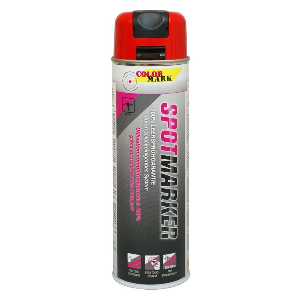 TRACEUR DE CHANTIER ROUGE SPOTMARKER AEROSOL 500ML COLORMARK