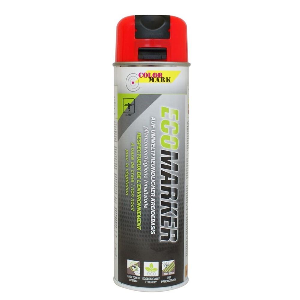 TRACEUR DE LIGNE A LA CRAIE ROUGE ECOMARKER AEROSOL 500ML COLORMARK