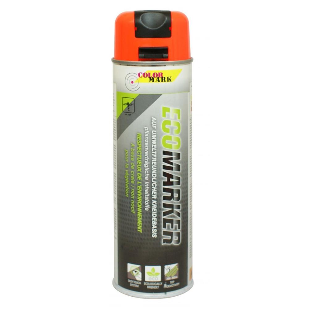 TRACEUR DE LIGNE A LA CRAIE ORANGE ECOMARKER AEROSOL 500ML COLORMARK