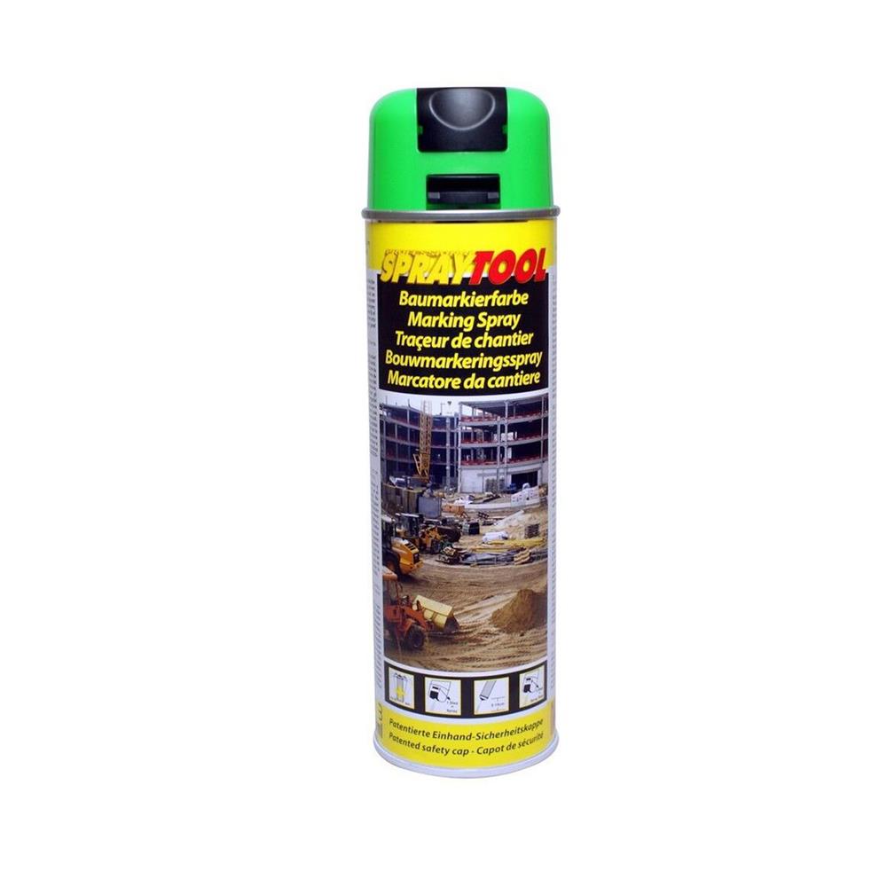 TRACEUR DE CHANTIER TP VERT FLUO 500ML SPRAYTOOL