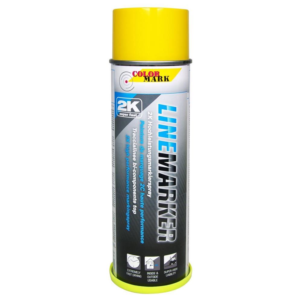 TRACEUR DE CHANTIER TP 2K JAUNE AEROSOL 500ML COLORMARK