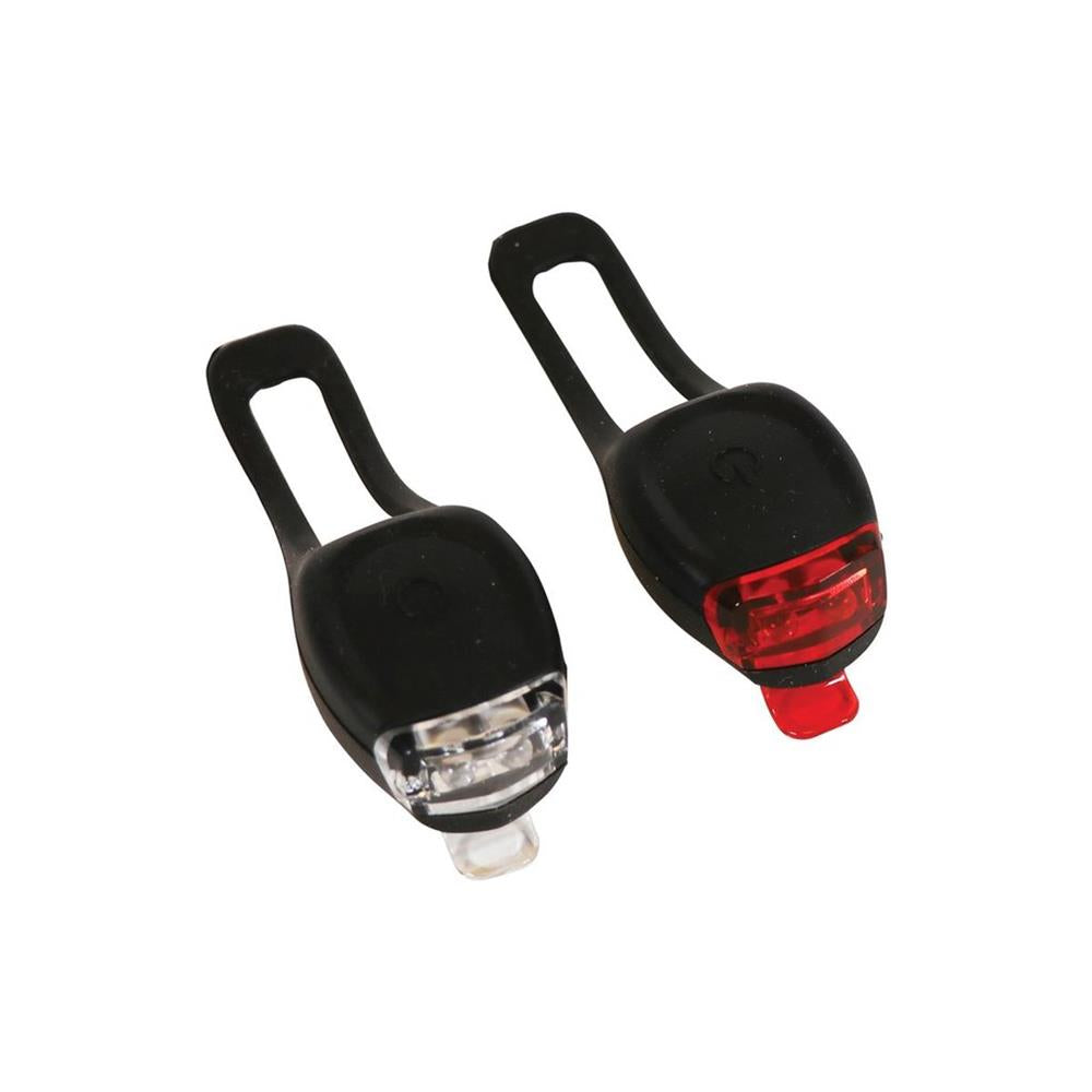 JEU DE FEUX 2 LEDS AV BLANC AR ROUGE FIXATION SILICONE NOIR DRESCO