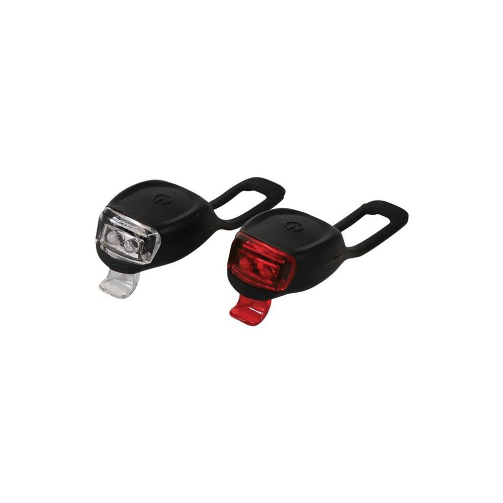 JEU DE FEUX 2 LEDS AV BLANC AR ROUGE FIXATION SILICONE NOIR DRESCO