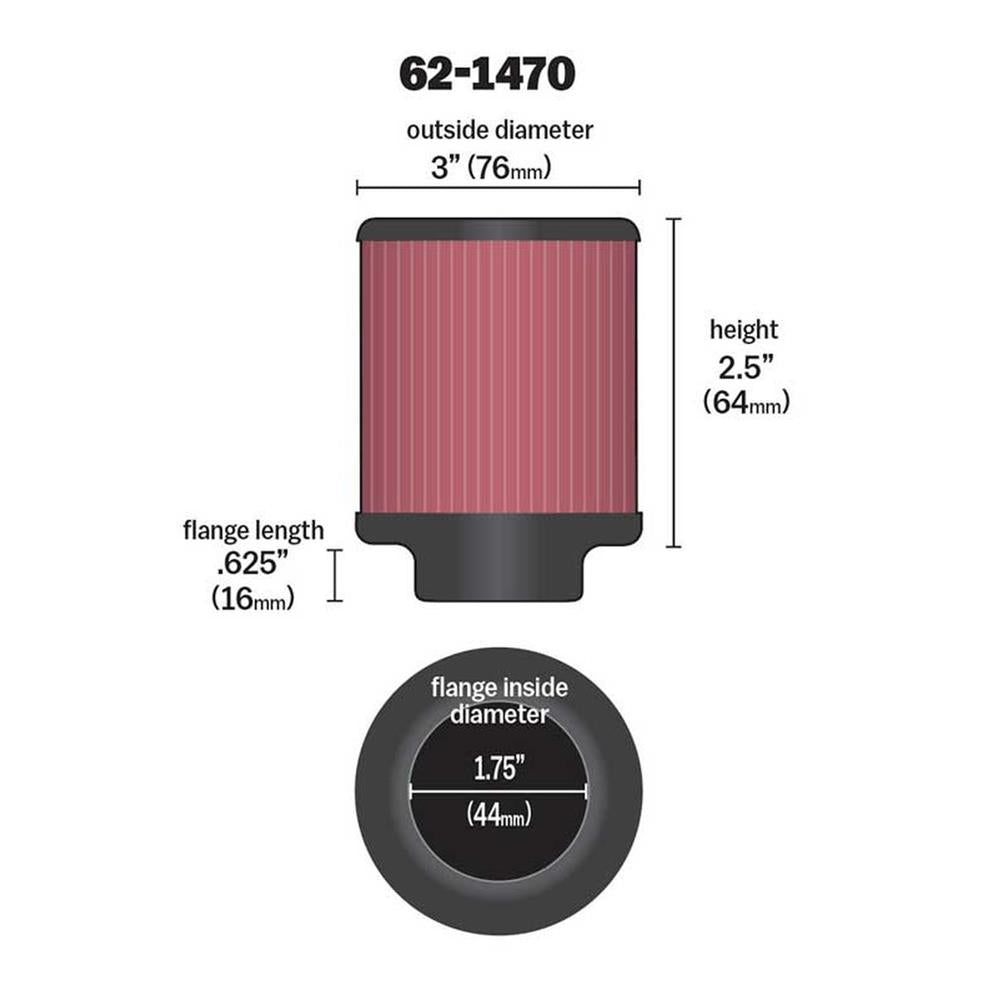FILTRE RENIFLARD K&N 62-1470