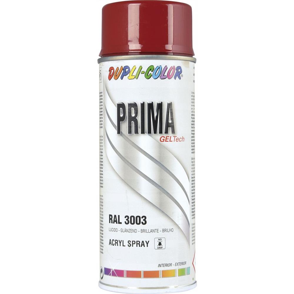 PEINTURE PRIMA RAL 3003 ROUGE RUBIS BRILLANT 400ML DUPLI COLOR