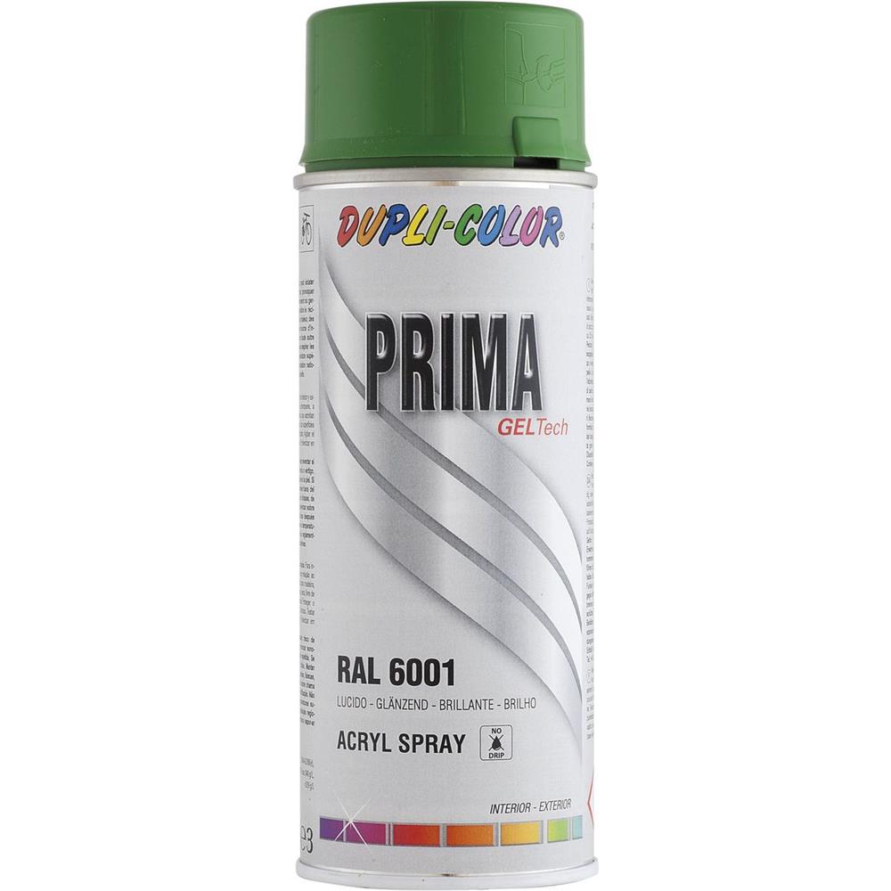 PEINTURE PRIMA RAL 6001 VERT ÉMERAUDE BRILLANT 400ML DUPLI COLOR