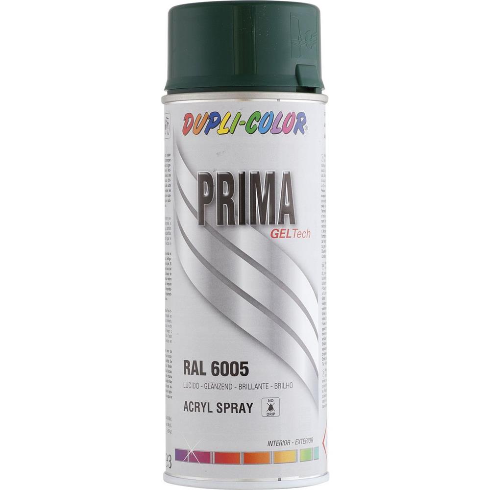 PEINTURE PRIMA RAL 6005 VERT MOUSSE BRILLANT 400ML DUPLI COLOR
