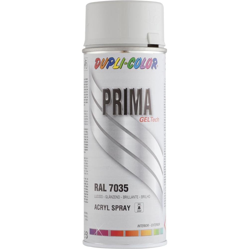 PEINTURE PRIMA RAL 7035 GRIS CLAIR BRILLANT 400ML DUPLI COLOR