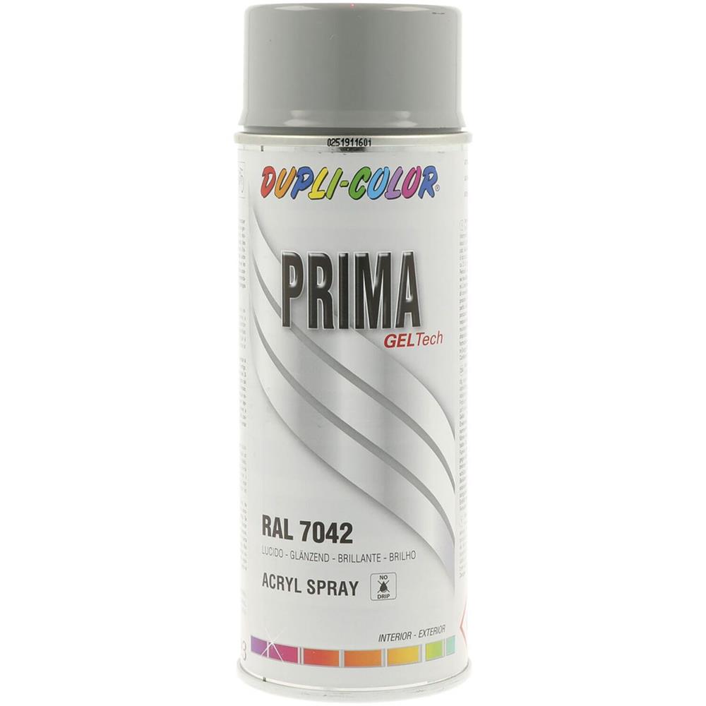 PEINTURE PRIMA RAL 7042 GRIS SIGNAL BRILLANT 400ML DUPLI COLOR