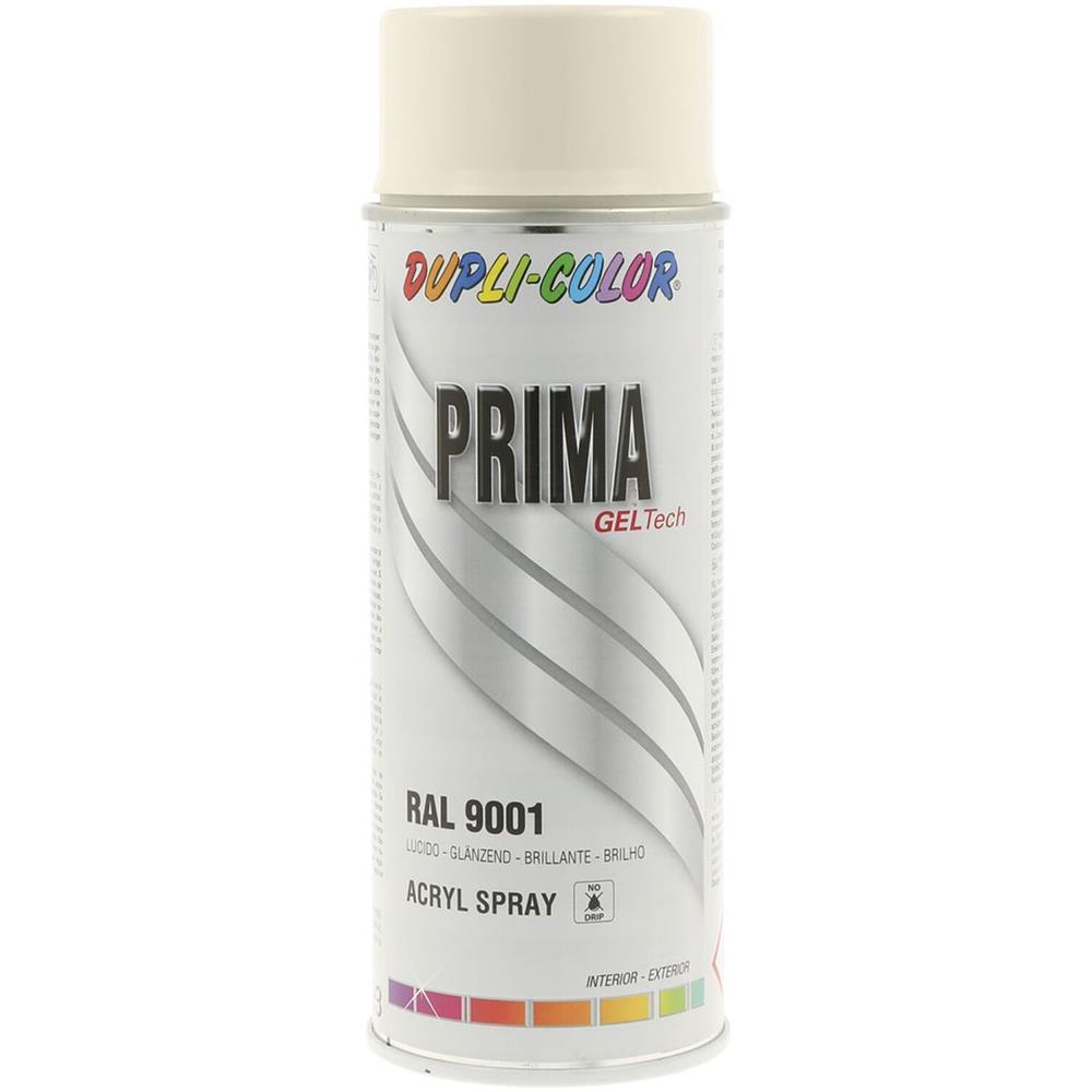 PEINTURE PRIMA RAL 9001 BLANC CREME BRILLANT 400ML DUPLI COLOR