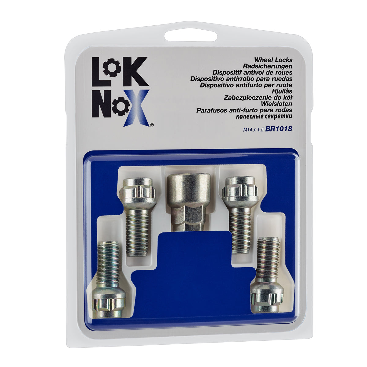 4 VIS ANTIVOL LOKNOX M14X1.5/ R13/ LONG. 26.7MM/ Ø17/19MM