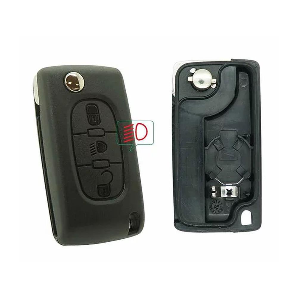 COQUE CLE ADAPTABLE POUR CITROEN CE0536 3 BOUTONS LAME FRAISEE KEYSKAR
