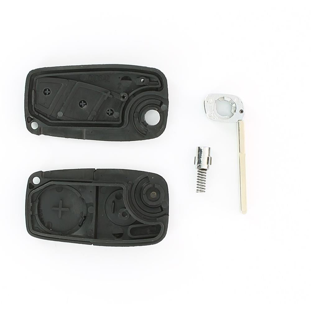 COQUE CLE ADAPTABLE POUR FIAT 3 BOUTONS LAME FRAISEE PILE DANS COQUE KEYSKAR