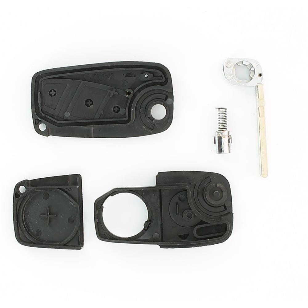 COQUE CLE ADAPTABLE POUR FIAT 3 BOUTONS LAME FRAISEE PILE DANS COQUE KEYSKAR