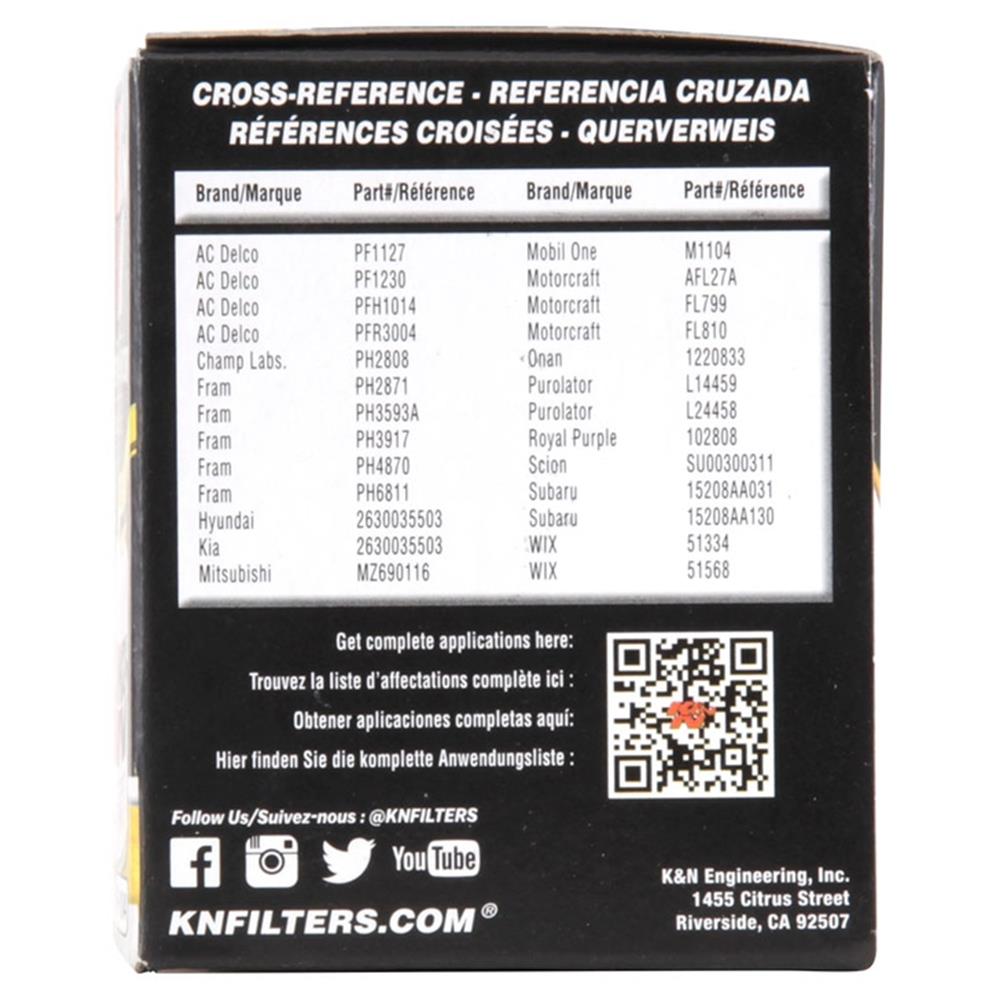 FILTRE A HUILE DE REMPLACEMENT K&N HP-1004