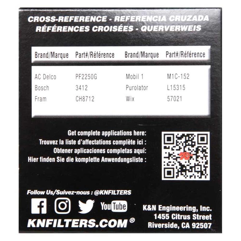 FILTRE A HUILE DE REMPLACEMENT K&N ADAPTABLE POUR VOLVO